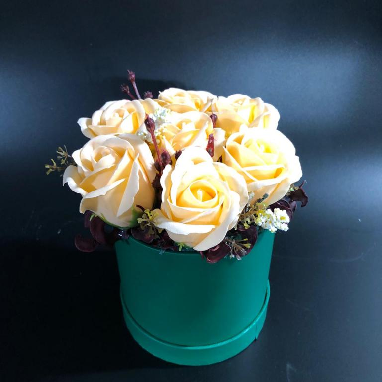 Cutie trandafir SAPUN