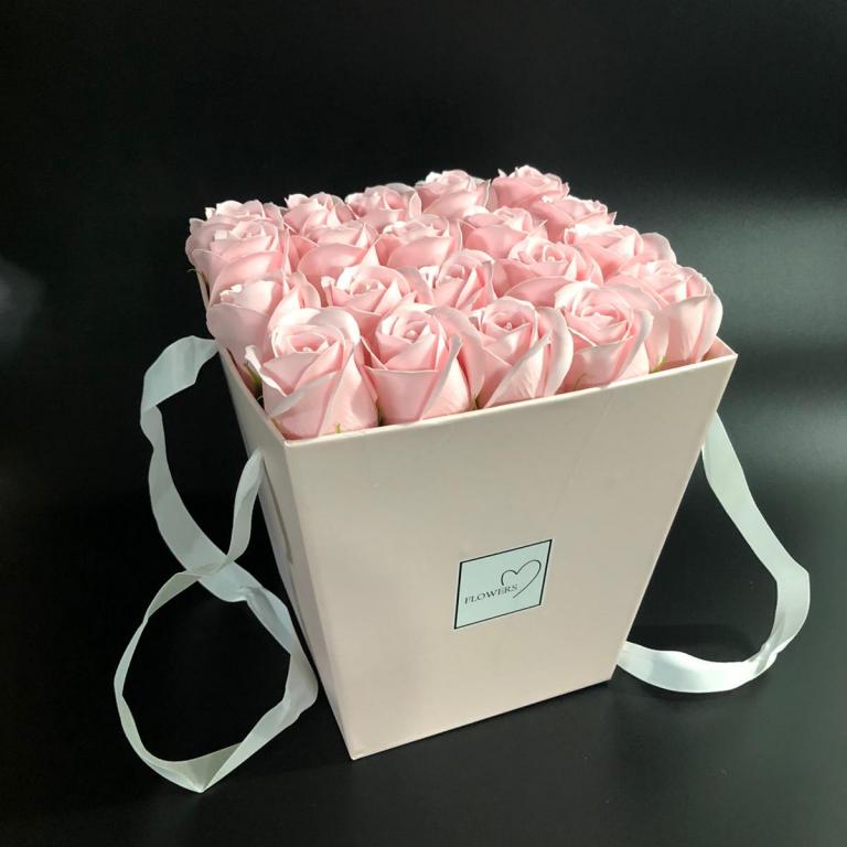 Cutie trandafir SAPUN